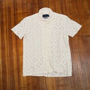 Abercrombie lace Cream Patterned Shirt